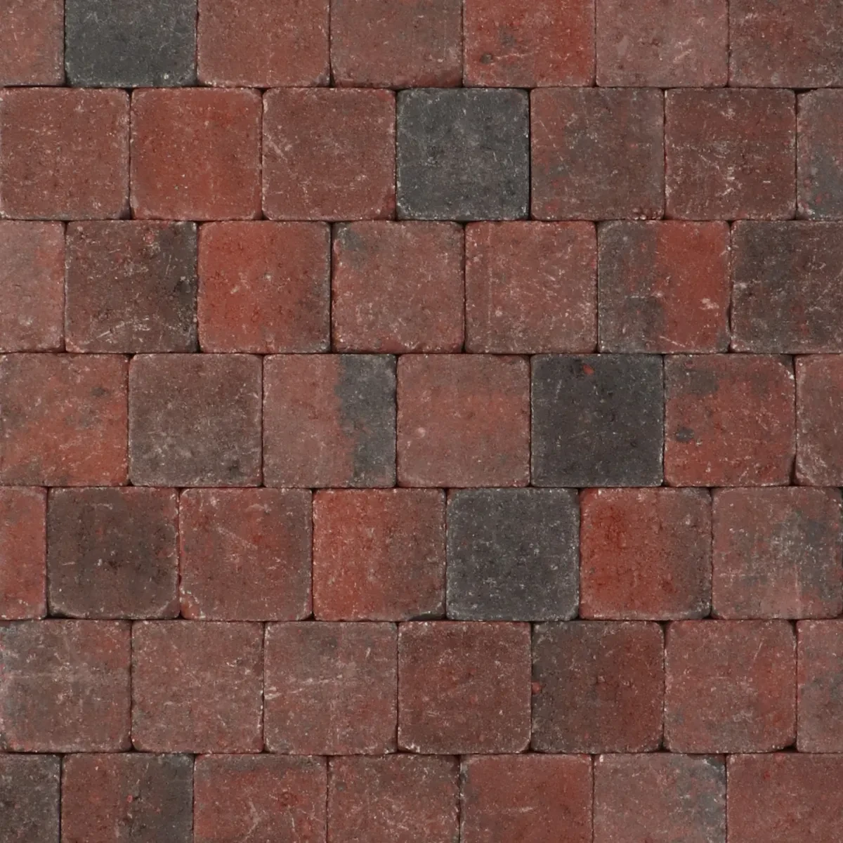 Tambour 10x10x6 rood/zwart 10x10x6cm