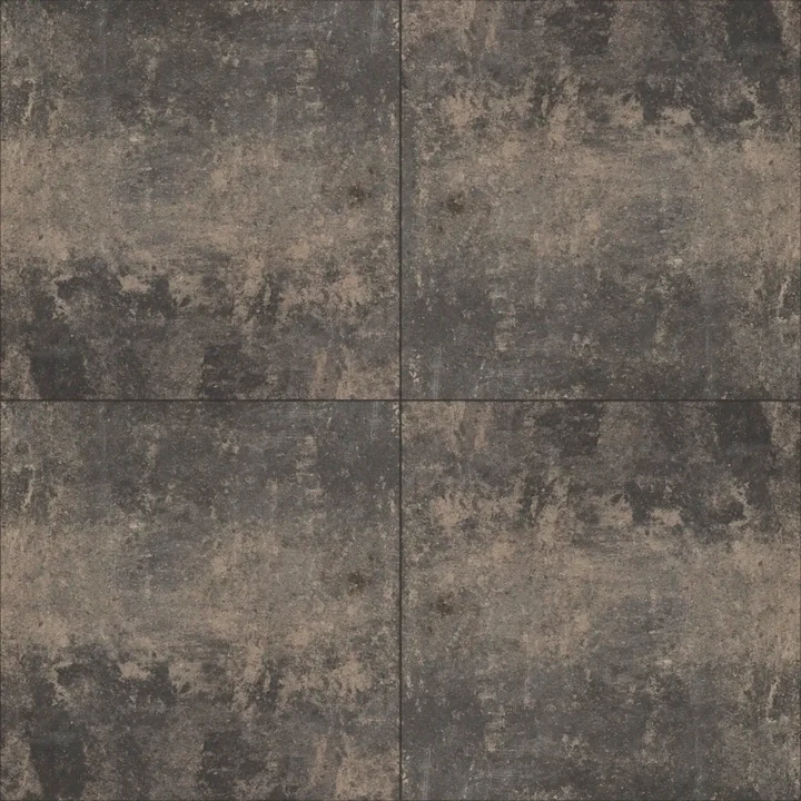 Carré tegel 50x50x5 vlak KOMO nero piétra 50x50x5cm Grijs,                                                             Zwart