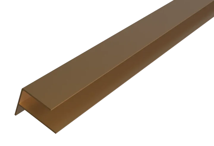 WEO Essential Alu F-profiel 35x45mm 300cm Teak 3.5x4.5x300cm