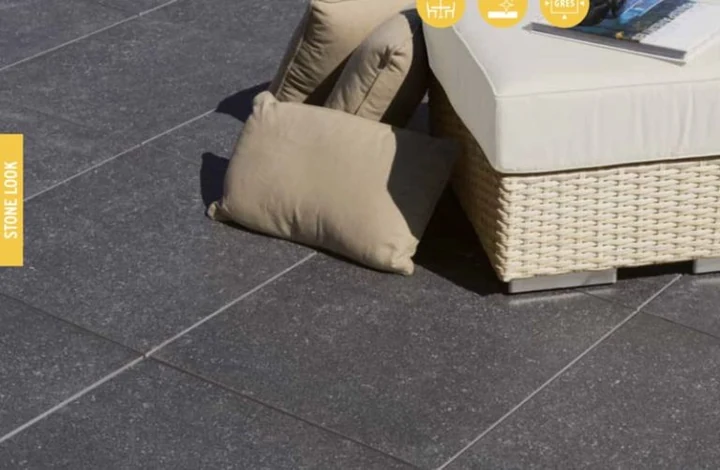GeoCeramica® BB Stone 60x60x4cm Black
