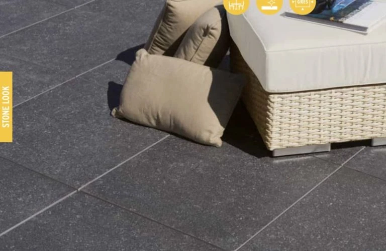 GeoCeramica® BB Stone 60x60x4cm Black