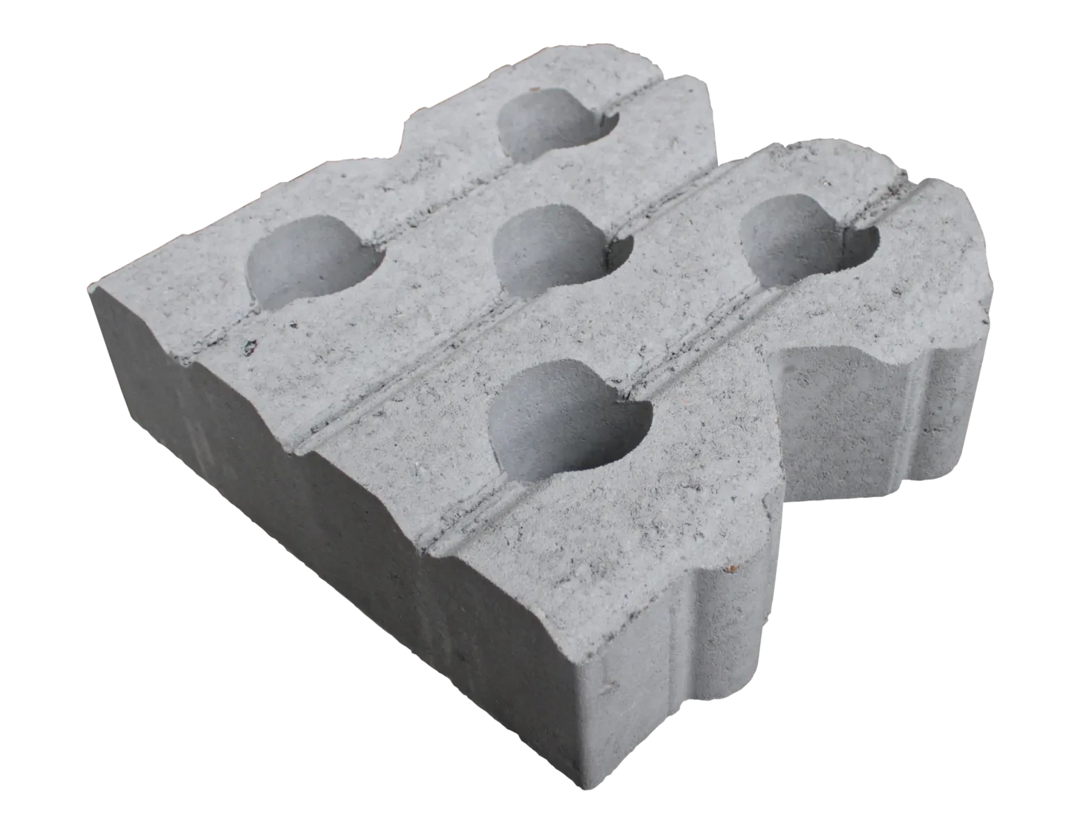 Grasbetontegel type L 40x40x12(40 cm. zijde vlak) K85912 BK25 GRN+ 40x40x12cm