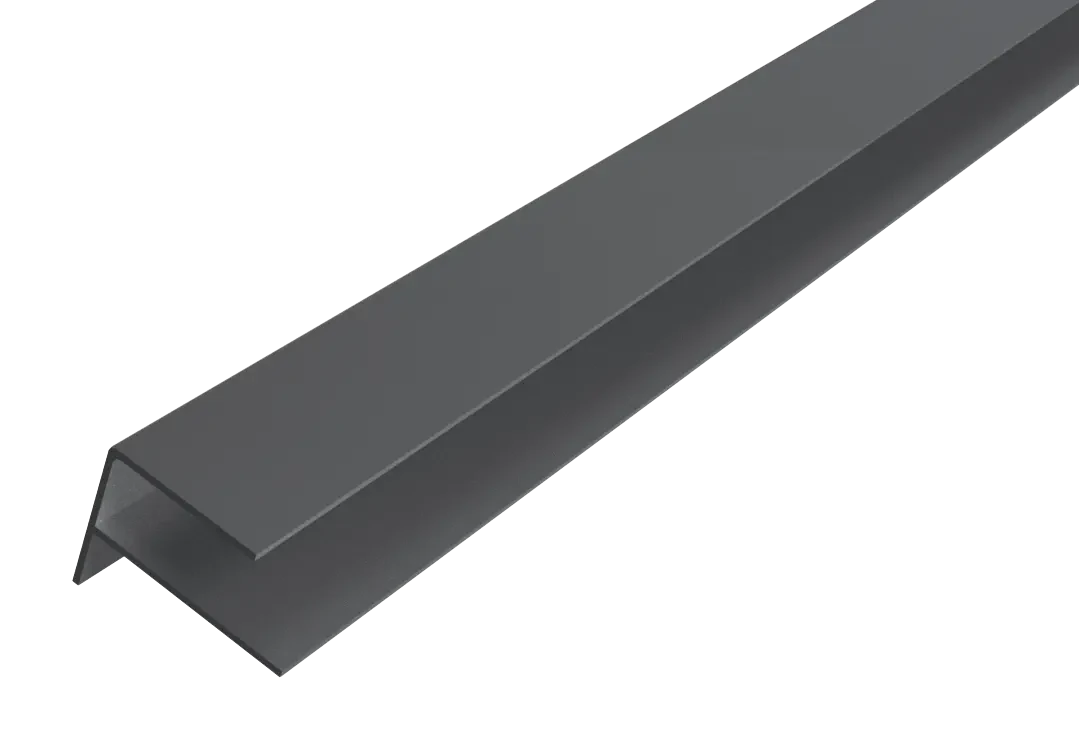WEO Essential Alu F-profiel 35x45mm 300cm Dark Grey 3.5x4.5x300cm