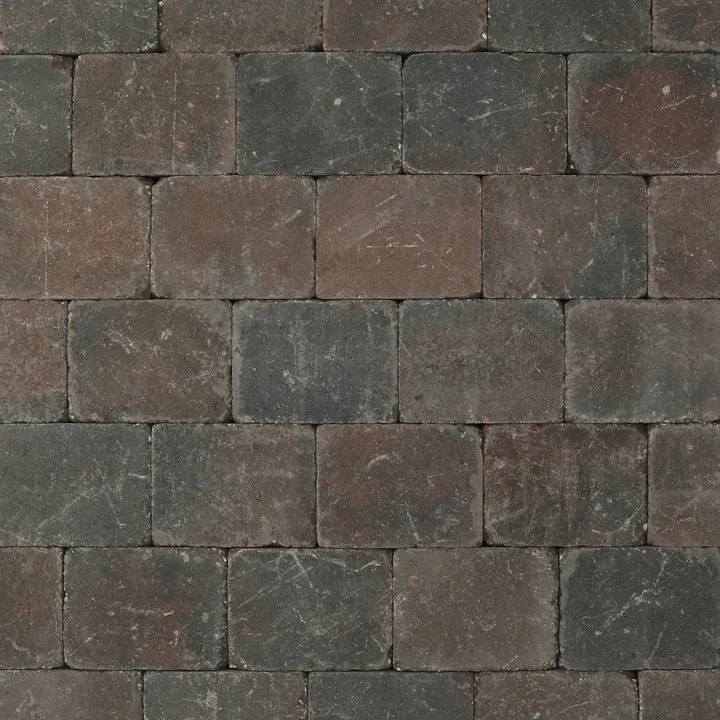 Trommelsteen 15x20x6 bruin/zwart genuanceerd 20x15x6cm