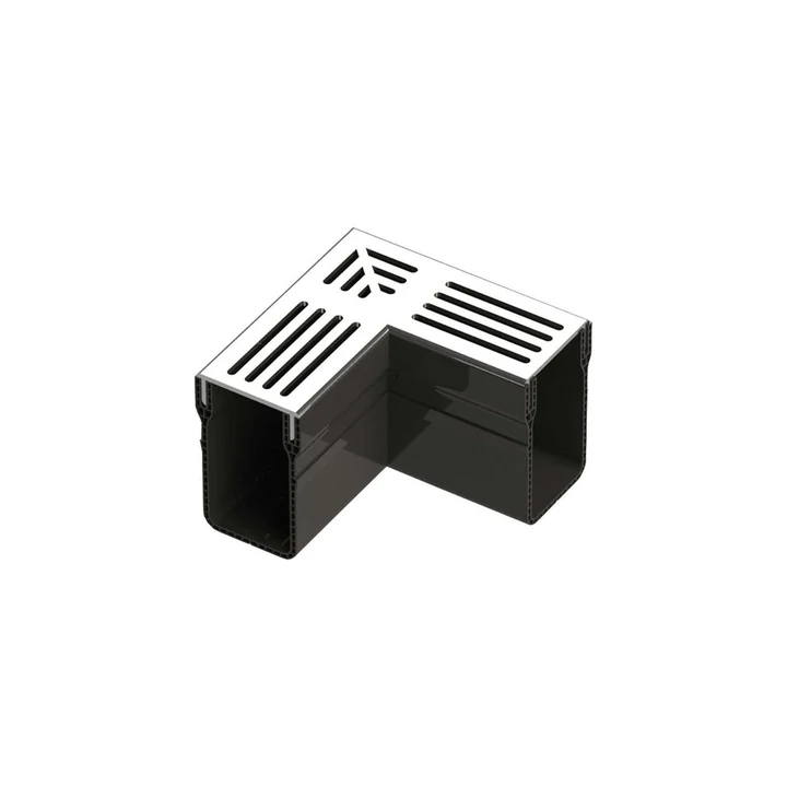 Gardendrain Corner Grey Grating 100/100 mm