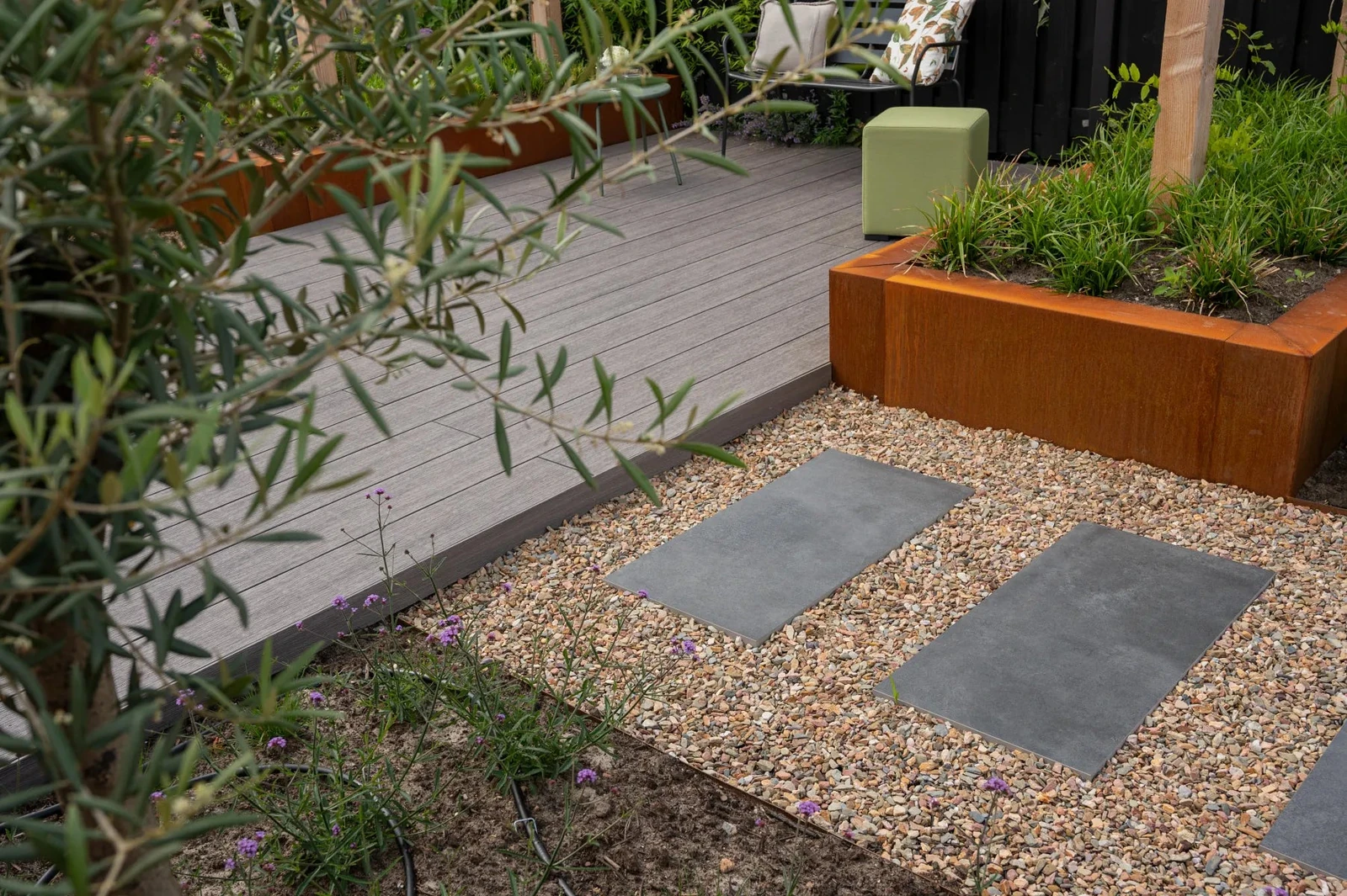 Corten Overzetstuk 15x45x100cm Bruin
