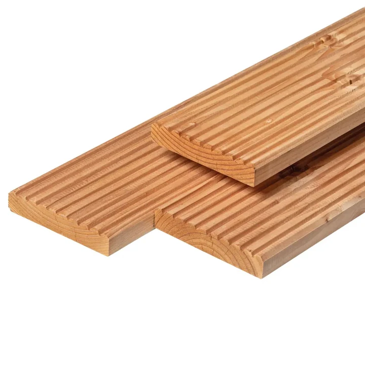 Vlonderdeel/dekdeel Douglas Gedroogd en Gescha. 2,8x14,5x300 14.5x2.8x300cm