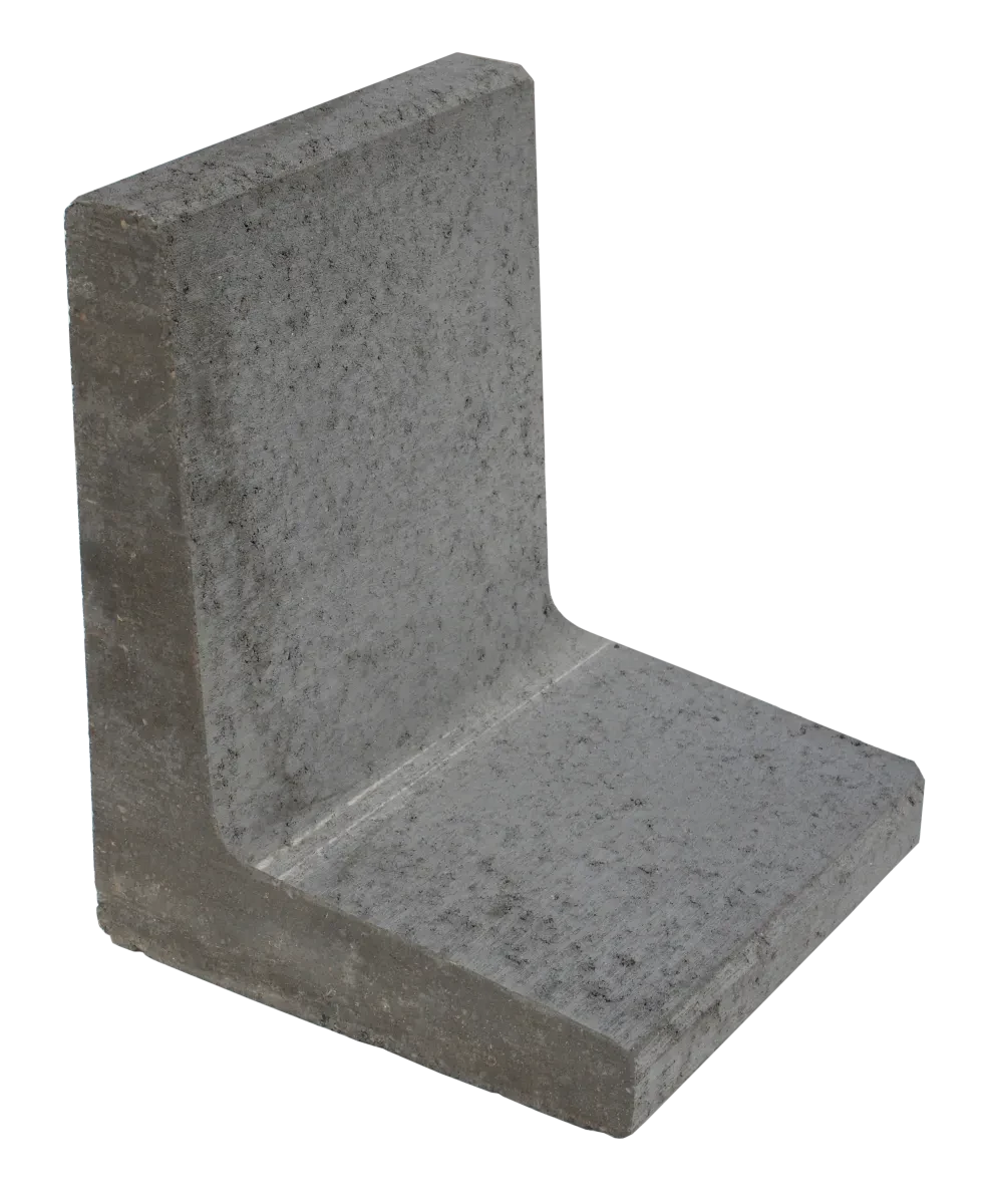H) Hoek L-elementx8 40x50x40cm Grijs