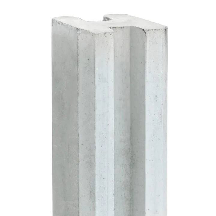 Beton-sleufpaal Zaan 10x10x275 wit/grijs Vlakke kop 10x10x275cm