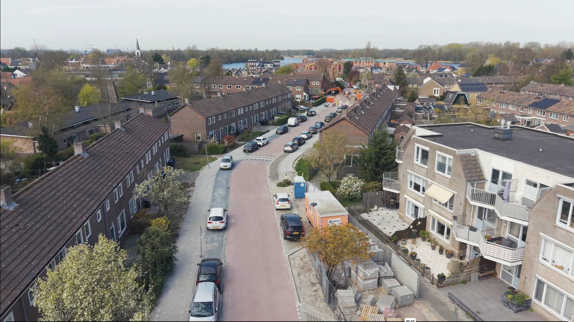 Woonstraat en werkgebied op de bronpagina van Landsmeer